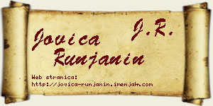 Jovica Runjanin vizit kartica
